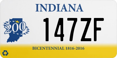 IN license plate 147ZF