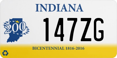 IN license plate 147ZG