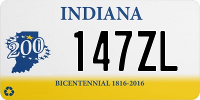 IN license plate 147ZL