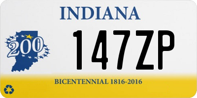 IN license plate 147ZP