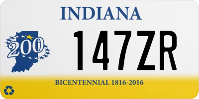 IN license plate 147ZR