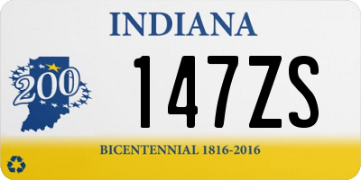 IN license plate 147ZS