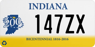 IN license plate 147ZX