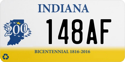 IN license plate 148AF