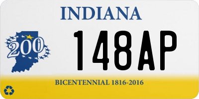 IN license plate 148AP