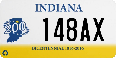 IN license plate 148AX