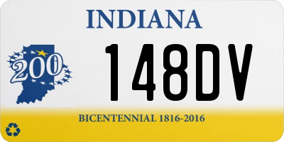 IN license plate 148DV
