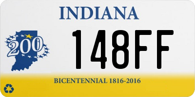 IN license plate 148FF