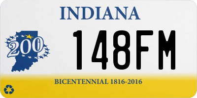 IN license plate 148FM