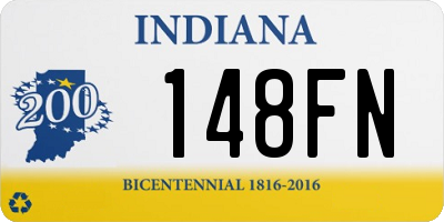 IN license plate 148FN