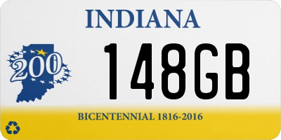 IN license plate 148GB