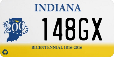 IN license plate 148GX