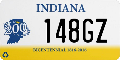 IN license plate 148GZ