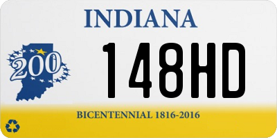 IN license plate 148HD