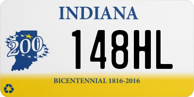 IN license plate 148HL