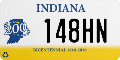 IN license plate 148HN