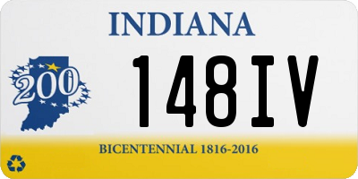 IN license plate 148IV