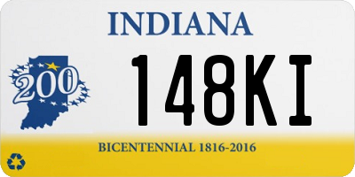 IN license plate 148KI