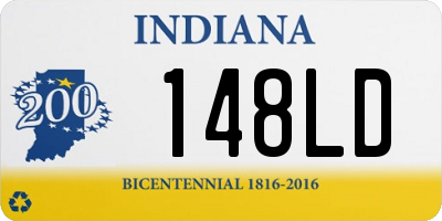 IN license plate 148LD