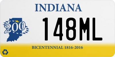 IN license plate 148ML