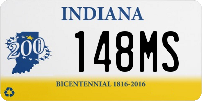 IN license plate 148MS