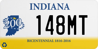 IN license plate 148MT