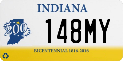 IN license plate 148MY
