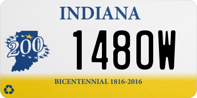 IN license plate 148OW