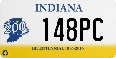 IN license plate 148PC