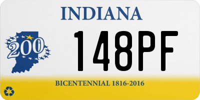 IN license plate 148PF