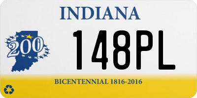 IN license plate 148PL