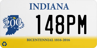 IN license plate 148PM