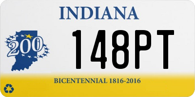 IN license plate 148PT