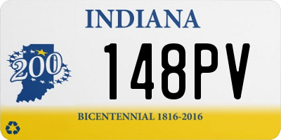 IN license plate 148PV