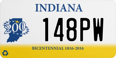 IN license plate 148PW