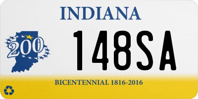 IN license plate 148SA