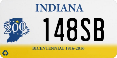 IN license plate 148SB