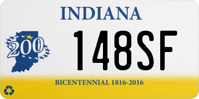 IN license plate 148SF