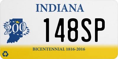 IN license plate 148SP