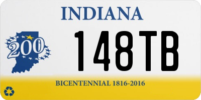 IN license plate 148TB