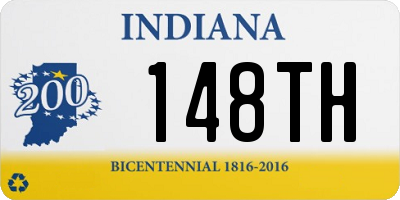 IN license plate 148TH