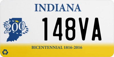 IN license plate 148VA