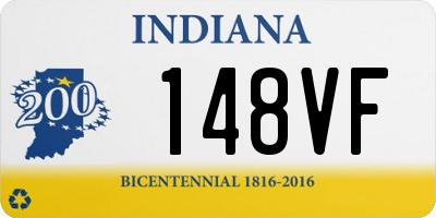 IN license plate 148VF