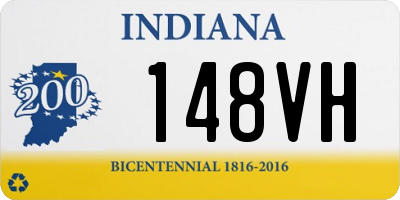 IN license plate 148VH