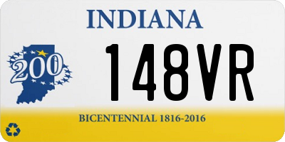 IN license plate 148VR