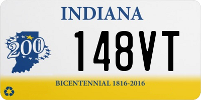 IN license plate 148VT