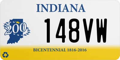 IN license plate 148VW