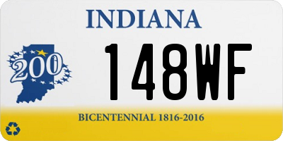 IN license plate 148WF