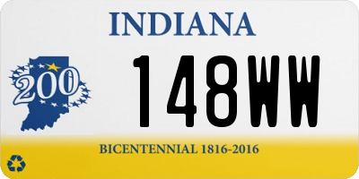 IN license plate 148WW