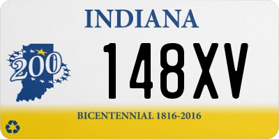 IN license plate 148XV